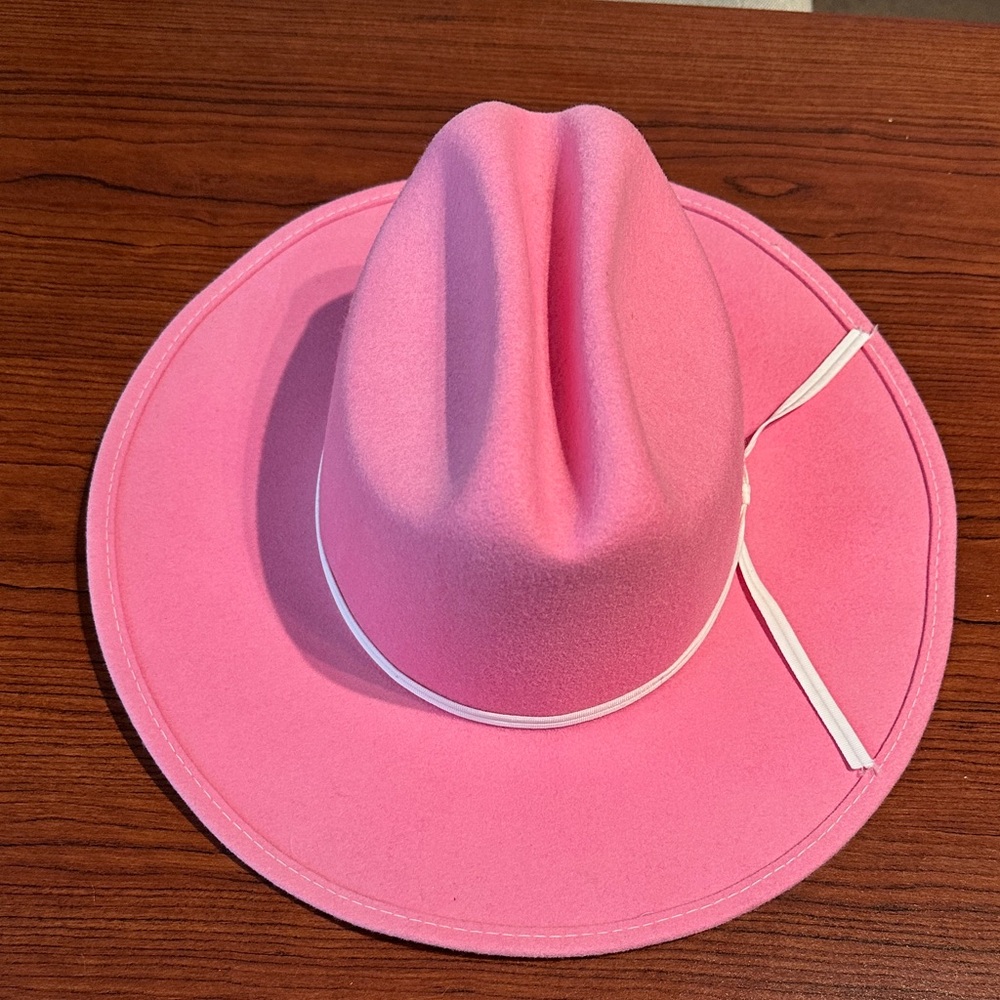 Cowboy Hat, Girls, Pink with Ribbon